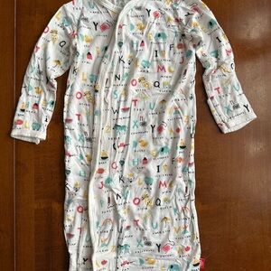 Unbranded Kids White Alphabet & Animal Sleep Sack Pajamas